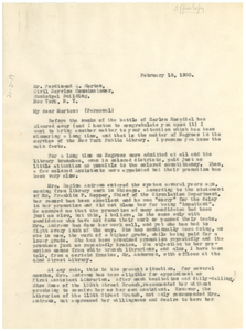 Letter from W. E. B. Du Bois to the New York (N.Y.) Civil Service Commission