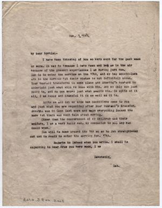 Letter from Dr. Edwin D. Moten to Myrtle Moten Dabney, November 3, 1943