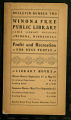 Winona Free Public Library, Bulletin Number Two, "Profit and Recreation for Busy People," Winona, Minnesota