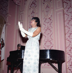 Woman performing at the First AME Church, Los Angeles