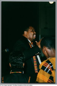 Photograph of an unidentified man at the Hip-Hop concert