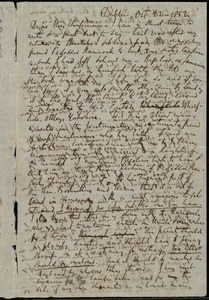 Letter from Richard Davis Webb, Dublin, [Ireland], to Maria Weston Chapman, Oct. 22, 1852