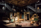 Actors and actresses in a scene from the play A raisin in the sun