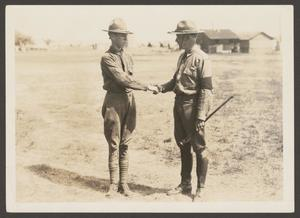 Two Cavalry Men Shaking Hands