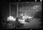 Interior of cotton compress at Forrest City, Arkansas where sick Negro refugees from flood of 1937 are housed