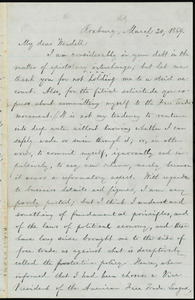 Thumbnail for Letter from William Lloyd Garrison, Roxbury, [Mass.], to Wendell Phillips Garrison, March 20, 1869