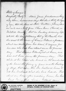 Affidavit of Maria Jones: Albany, Georgia, 1868 Oct. 5