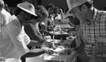 Friends feeding friends, Los Angeles, 1986