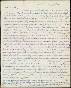 Letter from Frances H. Drake, Leominster, [Mass.], to Maria Weston Chapman, Dec. 1st / [18]45