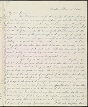 Letter to] My dear friend [manuscript