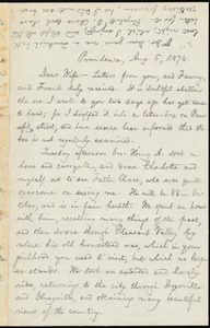 Letter from William Lloyd Garrison, Providence, [R.I.], to Helen Eliza Garrison, Aug. 6, 1874