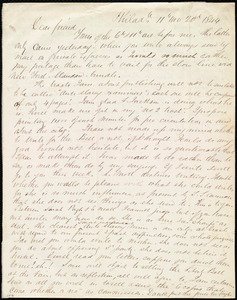 Thumbnail for Letter from Edward Morris Davis, Philad[elphia], [Penn.], to Maria Weston Chapman, 11th mo[nth] 20th [day] 1844