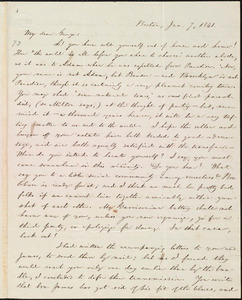 Thumbnail for Letter from William Lloyd Garrison, Boston, [Mass.], to George William Benson, Jan. 7, 1841