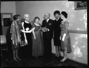 Thumbnail for Home Economics Building dedication principals, Feb[ruary] 1963 [cellulose acetate photonegative]