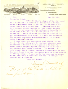 Thumbnail for Letter from Atlanta University to W. E. B. Du Bois