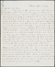 Letter to] My dear Mr. May [manuscript