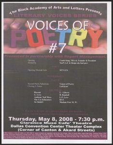 Program: Voices of Poetry #7