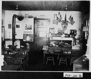 Photograph of interior of Fairview School, Cave Spring, Floyd County, Georgia, ca. 1953