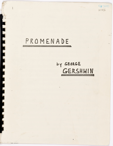 Gershwin, George / SHALL WE DANCE: PROMENADE (ORCHESTRA) (ARR. Montenegro) SCORE marked by Andre Kostelanetz.