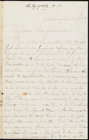 Letter to] My dear Mr. Garrison [manuscript