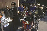 Malcolm X Blvd. between W. 137th St. and W. 138th St., Harlem, 2009. Thanksgiving turkey line, Salvation Army