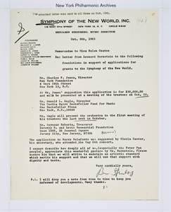 Report on the NY Philharmonic Hiring 1959-1970, Oct 08, 1965 - Oct 14, 1969