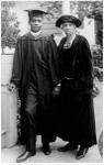 Bert McDonald and mother Mrs. Watson McDonald at University of Southern California Law graduation, June 1924