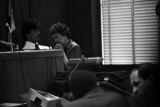 Scene in the courtroom during the capital murder trial of Anthony Ray Hinton in Birmingham, Alabama.