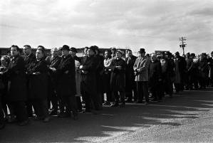 Civil rights marchers on U.S. Highway 80 in Selma, Alabama, on Turnaround Tuesday.