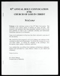 Annual Holy Convocation of the Church of God in Christ (95th: 2002), workshop sessions program