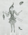 Costume design sketch for Katherine Dunham