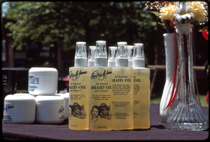 Atlanta, Georgia: 1988 West End Festival. Body cosmetics display