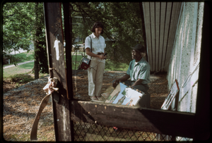 Thumbnail for Outsider art: Theodore Hill. Maggie Holtzberg interviewing Theodore Hill with some of his visual art pieces