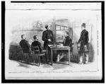 Thumbnail for General Rosencranz, [i.e. Rosecrans] commanding the Department of Western Virginia, surrounded by his staff, at their headquarters, Clarksburg, Va.