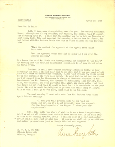 Letter from Phelps-Stokes Fund to W. E. B. Du Bois