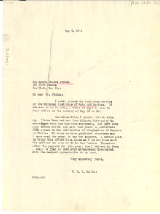 Letter from W. E. B. Du Bois to Phelps-Stokes Fund