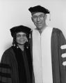 Sonia Sanchez and Richard J. Fox at the 1998 Temple University commencement