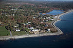 An October 2017 aerial view of a portion of the New Hampshire coastline, the shortest (18 miles) of any state, at Rye Beach, below Portsmouth