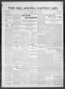 The Oklahoma Safeguard. (Guthrie, Okla.), Vol. 12, No. 29, Ed. 1 Thursday, August 17, 1905