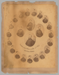 Albumen print of 23rd United States Colored Troops (USCT) Officers