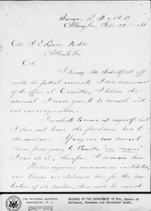Letter: [Albany, Georgia], to Colonel John Randolph Lewis, Atlanta, Georgia, 1868 Sept. 20