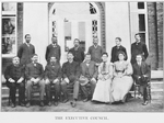 The Executive Council; [Standing, left to right: George W. Carver; J.N. Galloway; John H. Palmer; Charles H. Gibson; Edgar J. Penney. Seated, left to right: Lloyd G. Wheeler; Robert R. Taylor; John H. Washington; Warren Logan; Booker T. Washington; Emmett J. Scott.]