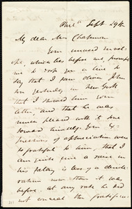 Letter from James Miller M'Kim, Phil[adelphi]a, [Penn.], to Maria Weston Chapman, Sept. 29th