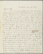 Letter to] My dear Wife [manuscript