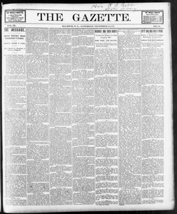 The Gazette. (Raleigh, N.C.), Vol. 9, No. 44, Ed. 1 Saturday, December 18, 1897