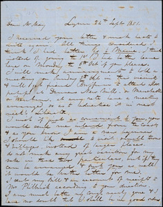 Thumbnail for Letter from George W. Putnam, Lynn, [Massachusetts], to Samuel May, 1851 Sept[ember] 24th