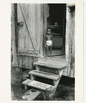 Young boy in doorway