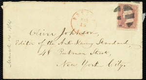 Letter from William Lloyd Garrison, Boston, [Mass.], to Oliver Johnson, March 14, 1864