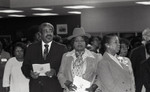 A.C. Bilbrew Library event participants in a crowd, Los Angeles, 1983