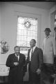 Martin Luther King, Jr., with L. L. Anderson in an anteroom at Tabernacle Baptist Church in Selma, Alabama.